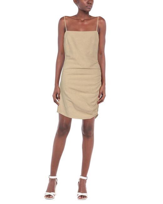 ViCOLO Natural Sand Mini Dress Viscose, Linen