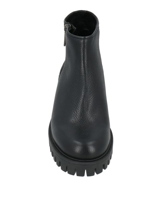 Pollini Black Ankle Boots Leather, Textile Fibers for men