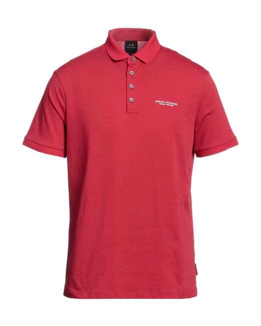 Armani Exchange Red Polo Shirt for men
