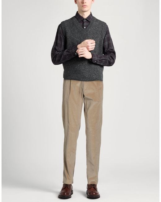 Tagliatore Natural Sand Pants Cotton, Elastane for men