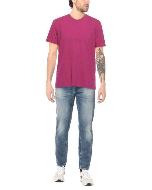 Saint Laurent Pink T-shirt for men