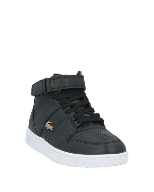 Lacoste Black Sneakers Leather, Textile Fibers