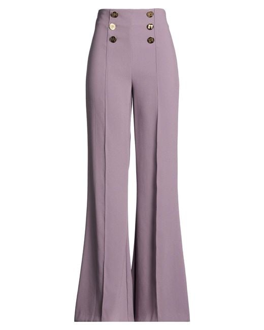 Elisabetta Franchi Purple Trouser