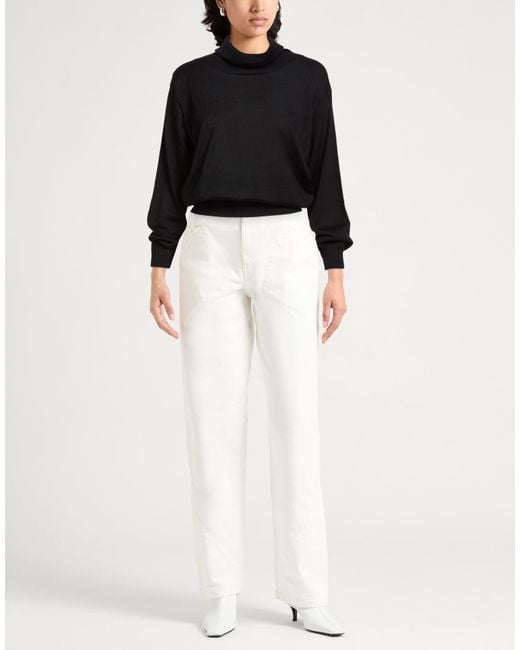Moorer Black Turtleneck Wool, Silk, Cashmere