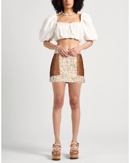 Jijil Natural Mini Skirt Viscose