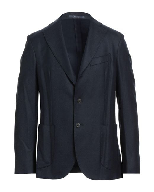 Drumohr Blue Blazer Virgin Wool, Cashmere, Elastane for men