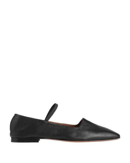 Atp Atelier Black Ballet Flats Leather