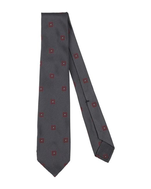 Barba Napoli Gray Ties & Bow Ties Silk for men