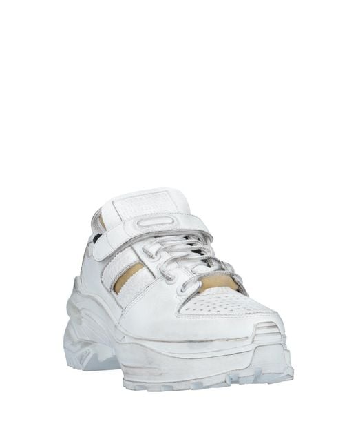 Maison Margiela White Retro Fit Leather Sneakers