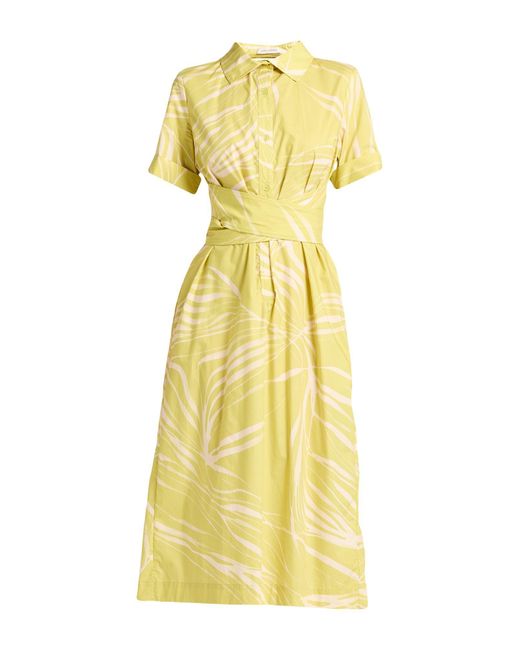 Gentry Portofino Yellow Midi Dress Cotton