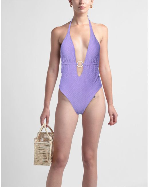 IU RITA MENNOIA Purple One-piece Swimsuit