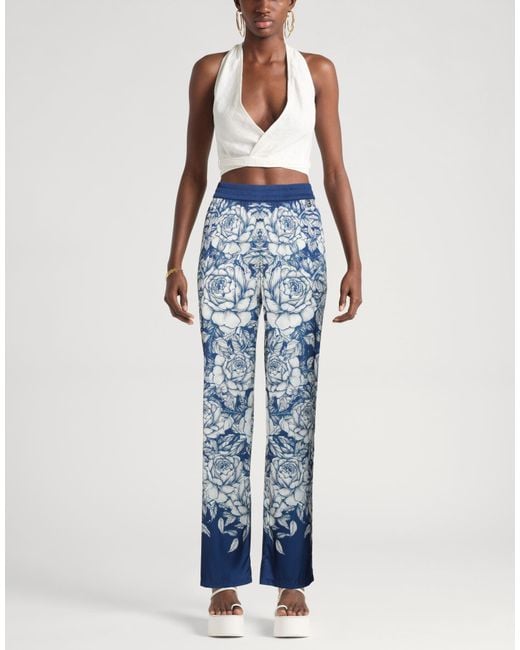 Blugirl Blumarine Blue Pants Polyester, Elastane
