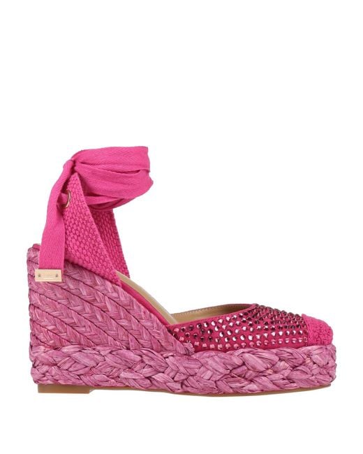 Alma En Pena. Pink Fuchsia Espadrilles Leather