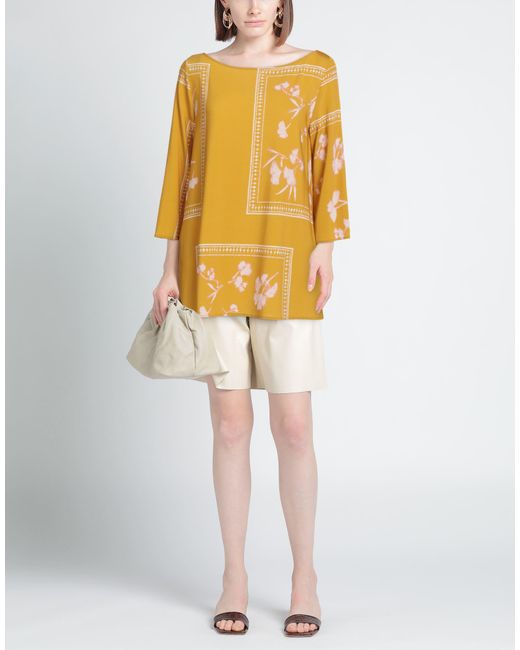 1 One Yellow Marigold Top Viscose, Elastane