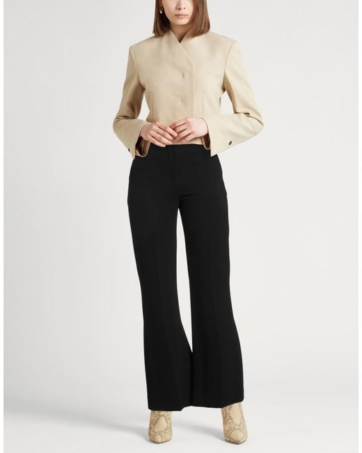 Totême  Black Pants Viscose, Virgin Wool