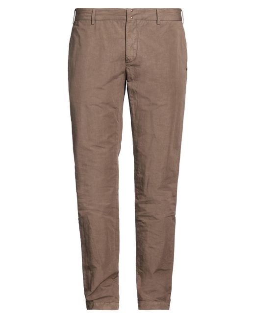 Incotex Brown Pants Cotton, Linen for men