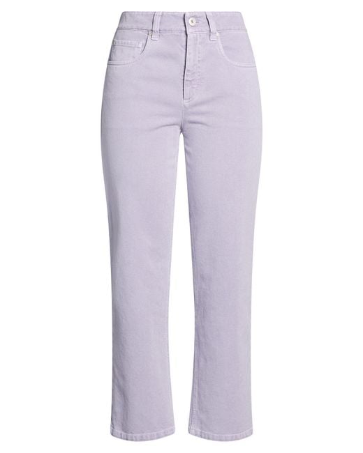 Brunello Cucinelli Purple Lilac Pants Cotton