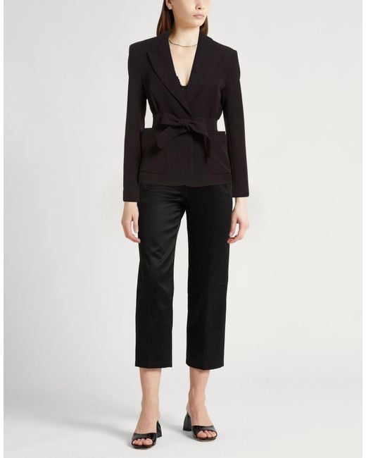 Anna Molinari Black Blazer Polyester, Elastane