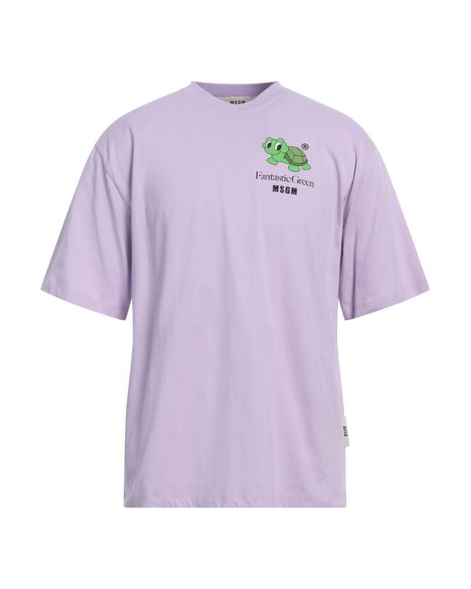 MSGM Purple T-shirt for men