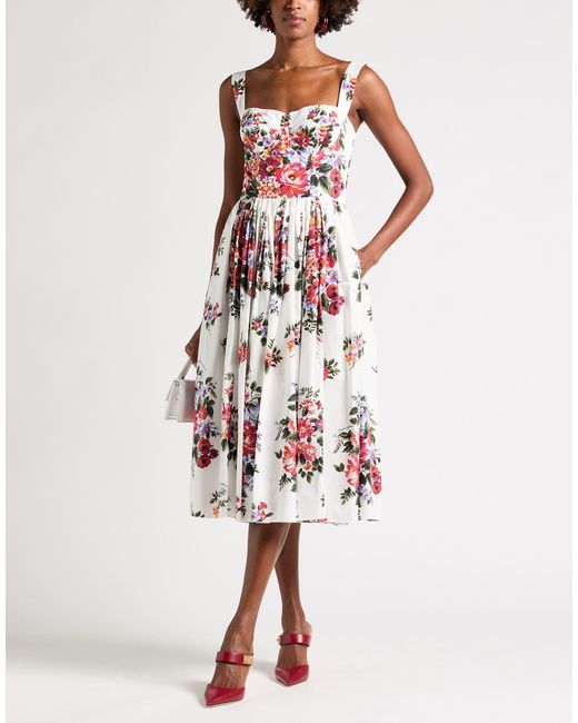 Dolce & Gabbana White Midi Dress