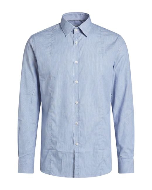 Bagutta Blue Shirt Cotton, Polyamide, Elastane for men