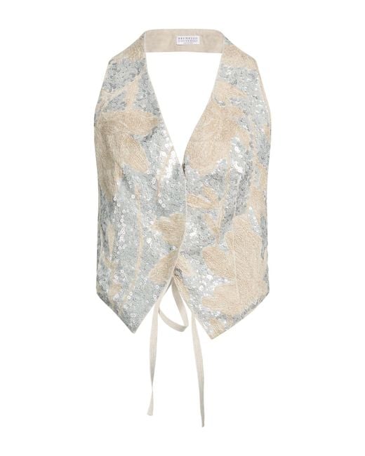 Brunello Cucinelli White Top Linen