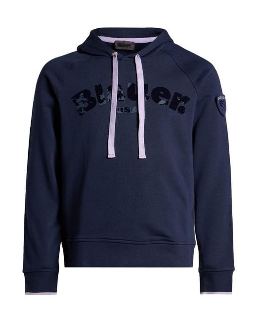 Blauer Blue Sweatshirt Cotton, Polyester for men