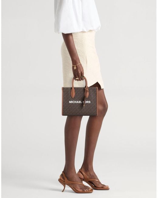 MICHAEL Michael Kors Brown Dark Handbag Textile Fibers