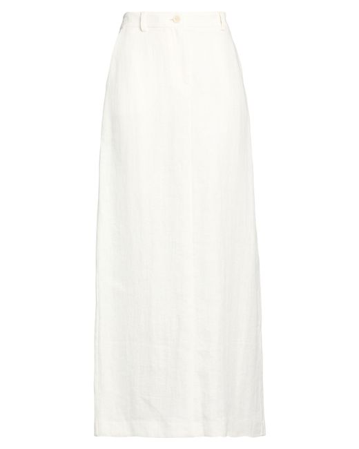P.A.R.O.S.H. White Maxi Skirt Linen