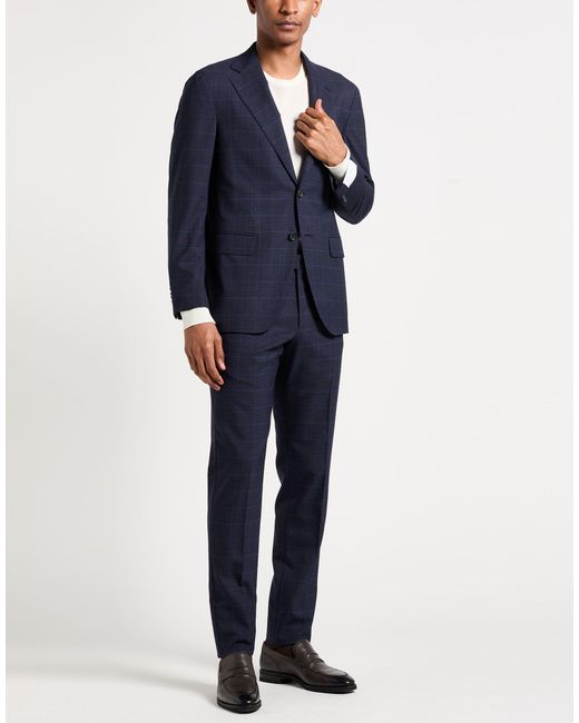 Caruso Blue Suit Wool for men