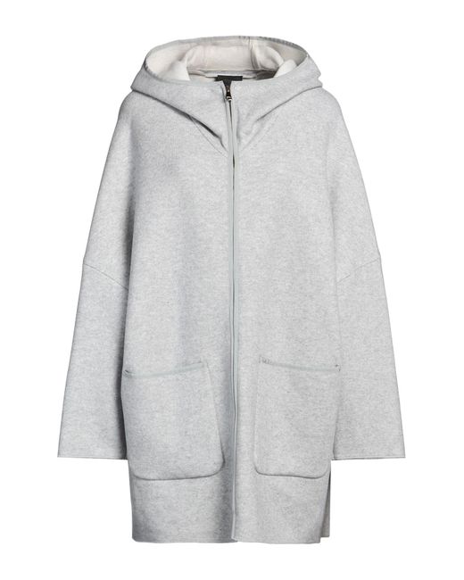 Agnona Gray Light Coat Cashmere, Viscose, Cotton