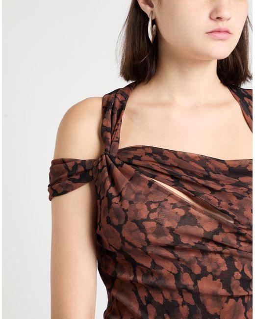 Pinko Brown Top Polyamide