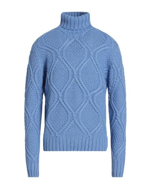 Paoloni Blue Turtleneck for men