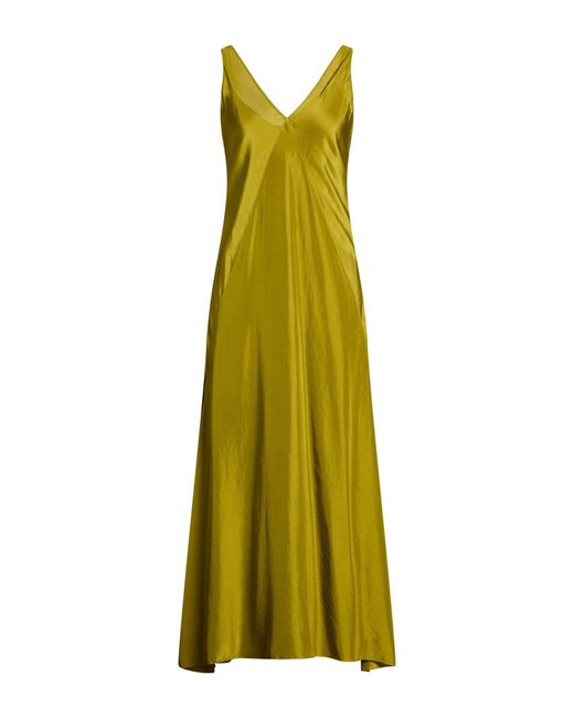 Pomandère Green Maxi Dress Silk