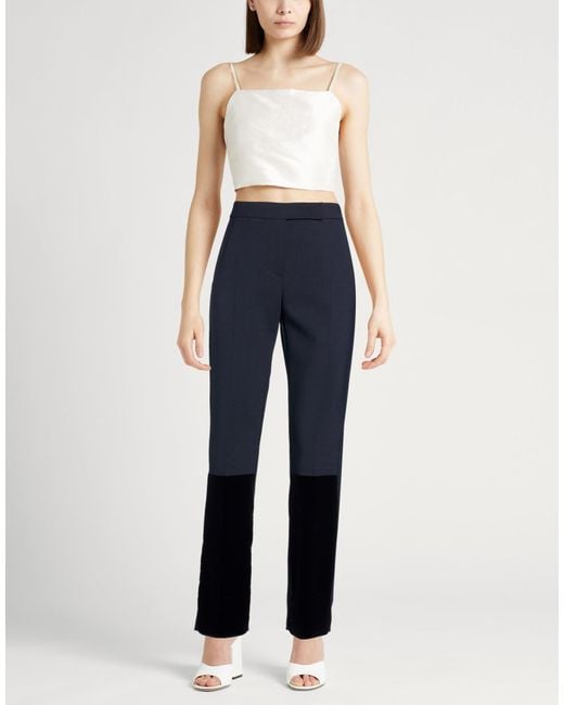 Max Mara Blue Pants Virgin Wool, Elastane, Cotton