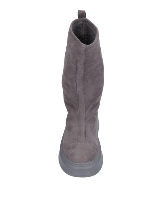 Twinset Gray Ankle Boots Textile Fibers