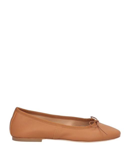Anniel Brown Ballet Flats Leather