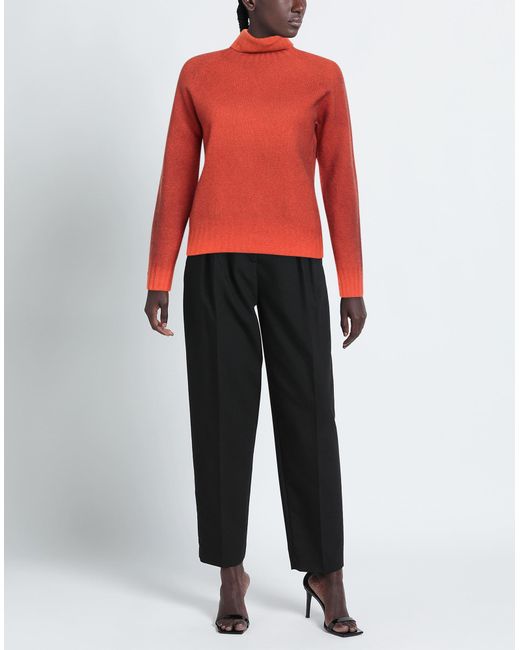 Aragona Red Turtleneck Wool, Cashmere