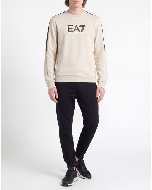 EA7 White Sweatshirt Cotton, Polyester, Elastane for men
