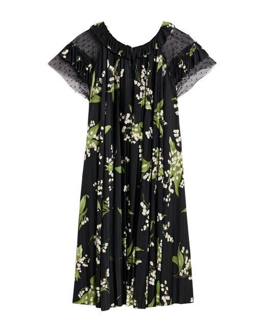 RED Valentino Black Mini Dress Polyester, Elastane