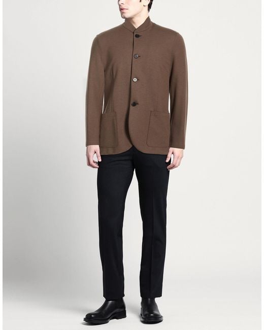 Harris Wharf London Brown Blazer Virgin Wool for men