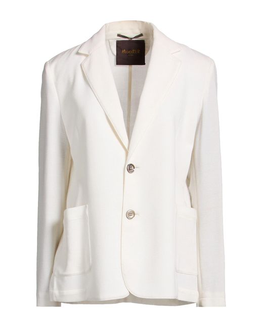Moorer White Blazer Wool