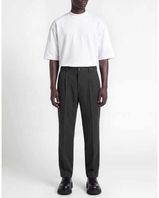 AT.P.CO Gray Charcoal Pants Polyester, Viscose, Elastane for men