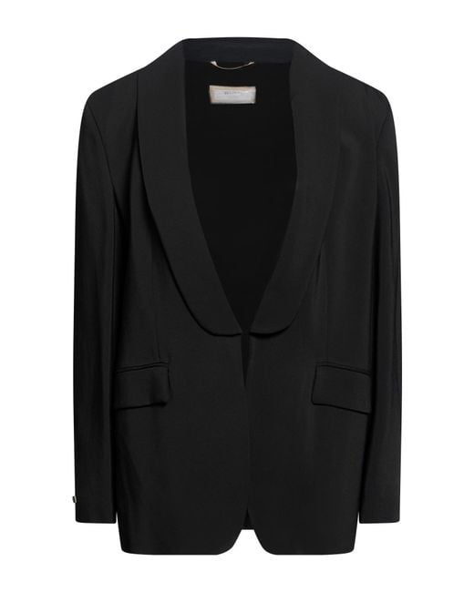 Peserico Black Blazer Viscose, Elastane
