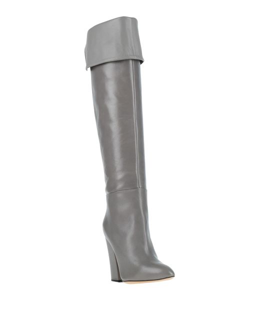 Sergio Rossi Gray Boot Leather