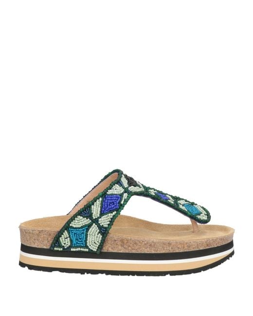 Maliparmi Blue Thong Sandal Synthetic Material, Textile Fibers