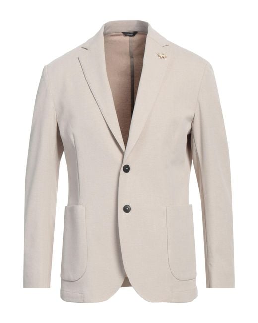 Tombolini Natural Cream Blazer Cotton, Polyamide, Elastane for men