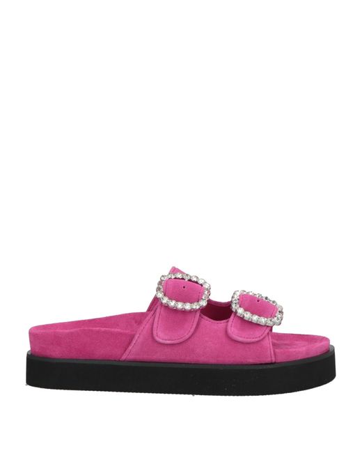 Maje Pink Fuchsia Sandals Leather