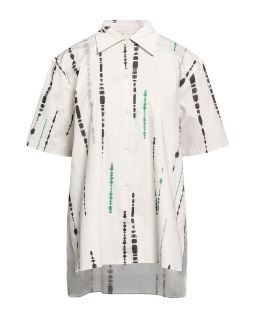 Officine Generale White Light Shirt Cotton, Elastane