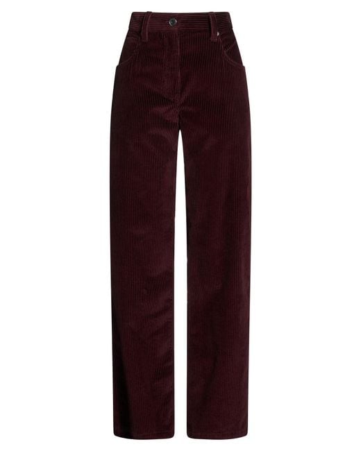 Brunello Cucinelli Purple Chocolate Pants Cotton, Ecobrass